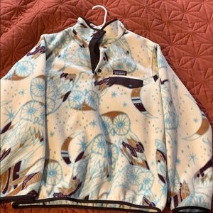 Owl print Patagonia fleece